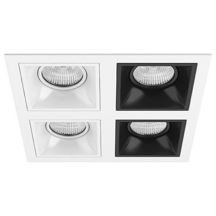 Встраиваемый точечный светильник D54606060707 белый/черный Domino Lightstar
