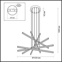 Подвесной светодиодный светильник Odeon Light 3890/96L