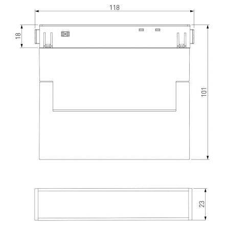 Elektrostandard Slim Magnetic Трековый светильник 6W 4200K Kos (чёрный) 85084/01