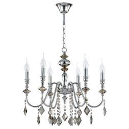 Подвесная люстра Crystal Lux MERCEDES SP6 CHROME/SMOKE