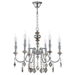 Подвесная люстра Crystal Lux MERCEDES SP6 CHROME/SMOKE (CRYSTAL-LUX MERCEDES SP6 CHROME/SMOKE)