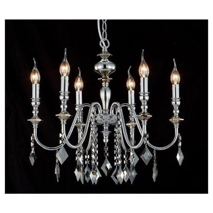 Подвесная люстра Crystal Lux MERCEDES SP6 CHROME/SMOKE