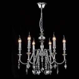 Подвесная люстра Crystal Lux MERCEDES SP6 CHROME/SMOKE
