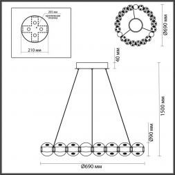 Подвесная люстра Odeon Light CRYSTAL 5008/60L