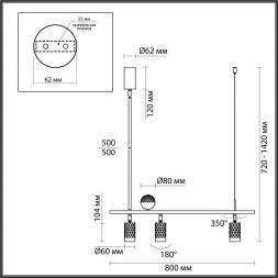 Подвесная светодиодная люстра Odeon Light 4353/36L Ad Astrum