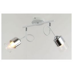 Светильник потолочный Linvel LV 9374/2 Титос Белый/хром Е27 40W 140x400x220мм (LINVEL LV 9374/2 Титос Белый/хром Е27 40W)