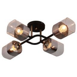 Светильник потолочный Linvel LV 9438/4 Нида Черный/бронза Е27 60W 560х430х160мм (LINVEL LV 9438/4 Е27 60W)
