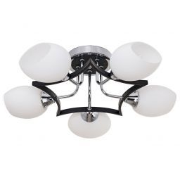 Люстра ЭкономСвет 50226/5CR BK WT (EKONOMSVET 50226/5CR BK WT)