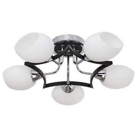 Люстра ЭкономСвет 50226/5CR BK WT