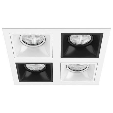 Встраиваемый точечный светильник D54606070607 белый/черный Domino Lightstar