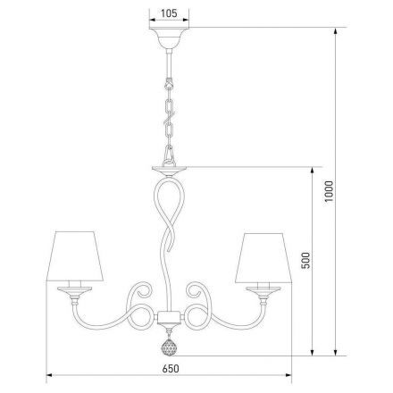 Люстра Eurosvet 70068/5 хром