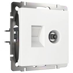 Розетка ТВ+Ethernet RJ-45 6 cat. (белый) Werkel W1181301