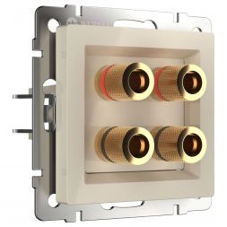 Акустическая розетка Werkel W1185003 слоновая кость (WL03-AUDIOx4 ivory)