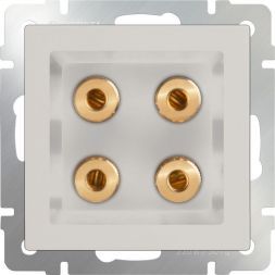 Акустическая розетка Werkel W1185003 слоновая кость (WL03-AUDIOx4 ivory)