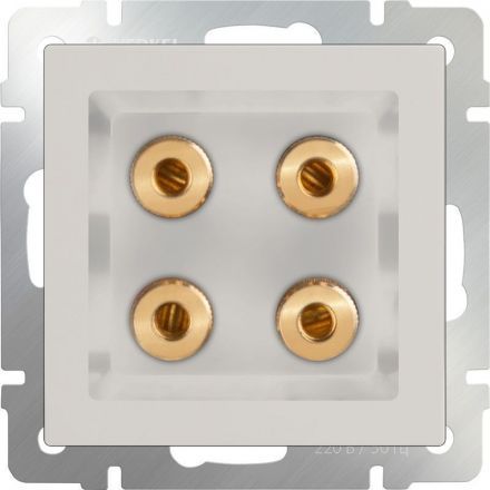 Акустическая розетка Werkel W1185003 слоновая кость (WL03-AUDIOx4 ivory)