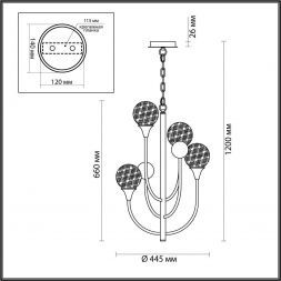 Подвесная люстра Odeon Light 4785/4 Kelli