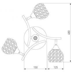 Люстра Eurosvet 3353/3Н золото/коричневый