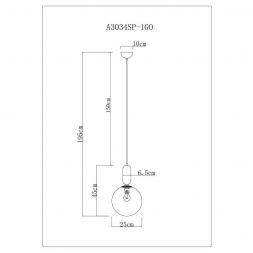 Светильник подвесной Arte Lamp A3034SP-1GO