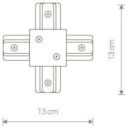 Коннектор X-образный Nowodvorski Profile Recessed 8837