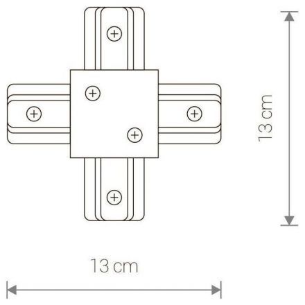 Коннектор X-образный Nowodvorski Profile Recessed 8837