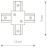 Коннектор X-образный Nowodvorski Profile Recessed 8837