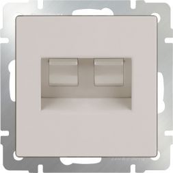 Розетка двойная компьютерная Werkel W1181103слоновая кость (WL03-RJ45+RJ45 -ivory)