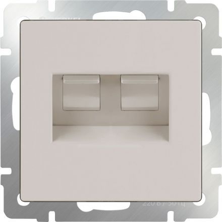 Розетка двойная компьютерная Werkel W1181103слоновая кость (WL03-RJ45+RJ45 -ivory)