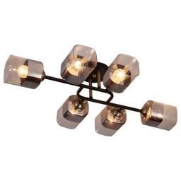 Светильник потолочный Linvel LV 9438/6 Нида Черный/бронза Е27 60W 730х430х160мм (LINVEL LV 9438/6 Е27 60W) Светильник потолочный Linvel LV 9438/6 Нида Черный/бронза Е27 60W 730х430х160мм (LINVEL LV 9438/6 Е27 60W)