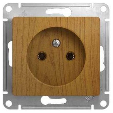 Розетка без заземления Schneider Electric Glossa Дерево Дуб GSL000541