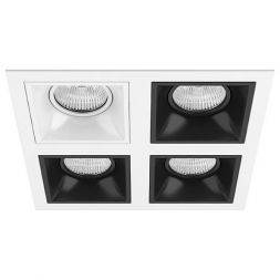 Встраиваемый точечный светильник D54606070707 белый/черный Domino Lightstar