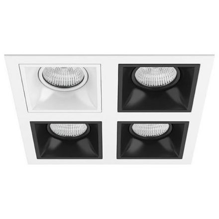 Встраиваемый точечный светильник D54606070707 белый/черный Domino Lightstar