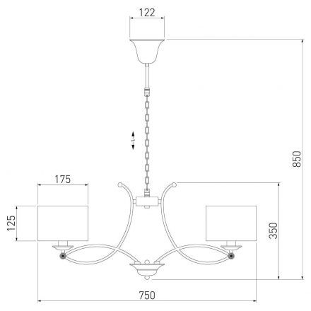 Подвесная люстра Eurosvet 60124/6 хром Smart (60109/6) Умный дом