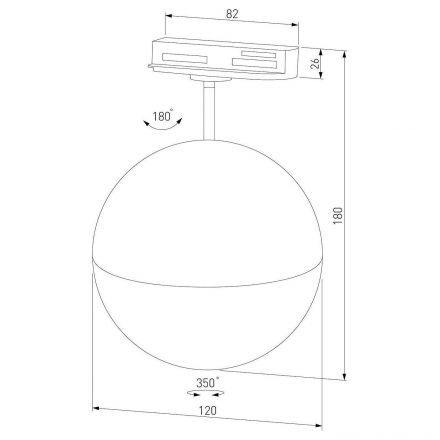Трековый светильник для однофазного шинопровода Glob GX53 Латунь Elektrostandard MRL 1015