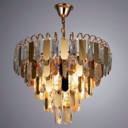 Подвесная хрустальная люстра Arte Lamp A2719SP-6GO