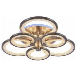 Потолочный светодиодный светильник 8002/3+3 NKL 144W+8W RGB никель Profit Light