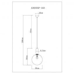 Светильник подвесной Arte Lamp A3035SP-1GO