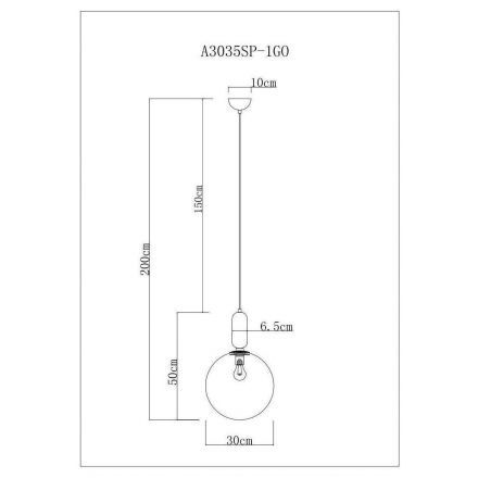 Светильник подвесной Arte Lamp A3035SP-1GO