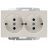 Розетка двойная с заземлением Werkel W1172003 слоновая кость (WL03-SKG-02-IP20)