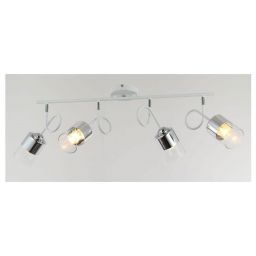 Светильник потолочный Linvel LV 9374/4 Титос Белый/хром Е27 40W 900х120х350мм (LINVEL LV 9374/4 Титос Белый/хром Е27 40W) Светильник потолочный Linvel LV 9374/4 Титос Белый/хром Е27 40W 900х120х350мм (LINVEL LV 9374/4 Титос Белый/хром Е27 40W)