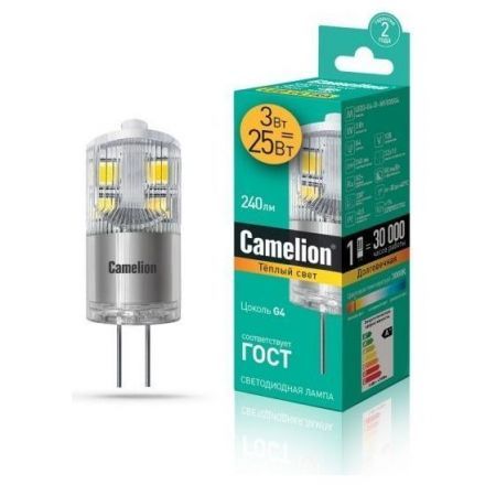 Светодиодная лампа Camelion LED3-G4-JD-NF/830/G4
