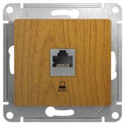 Розетка компьютерная RJ45 Schneider Electric Glossa Дерево Дуб кат.5E GSL000581K