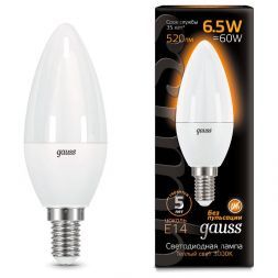 Лампа Gauss 103101107 LED Candle E14 6.5W 2700К
