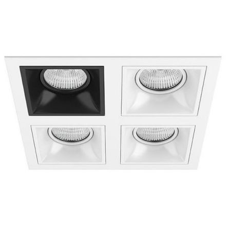 Встраиваемый точечный светильник D54607060606 белый/черный Domino Lightstar