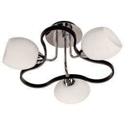 Потолочный светильник ЭкономСвет 11126/3CR BK WT (EKONOMSVET 11126/3CR BK WT)
