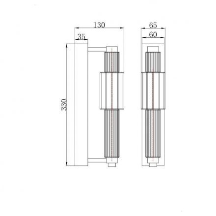 Настенный светильник Maytoni MOD308WL-L9GN3K Verticale