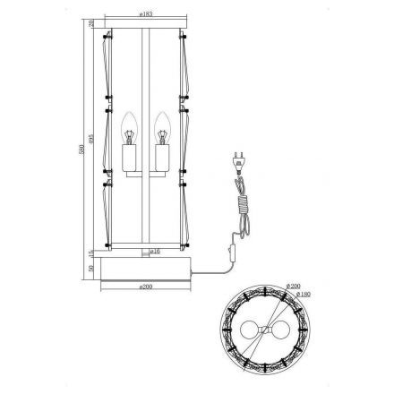 Настольная лампа Maytoni MOD043TL-02CH Puntes