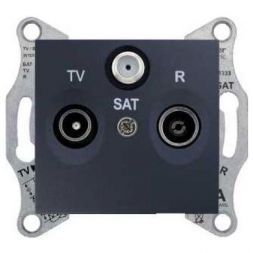 TV/R/SAT розетка оконечная Schneider Electric Sedna Графит 1db