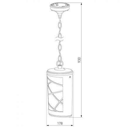 Уличный подвесной светильник Elektrostandard Premier H черный (GL 1017H)