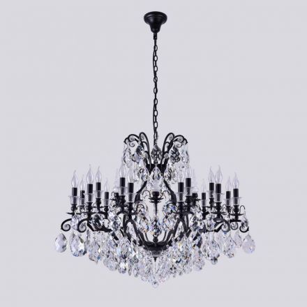 Подвесная люстра Crystal Lux Magnifico SP19 Black/Transparent