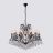Подвесная люстра Crystal Lux Magnifico SP19 Black/Transparent